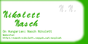 nikolett nasch business card